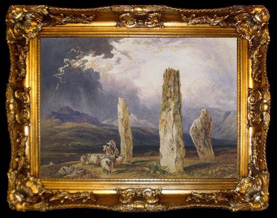 framed  William Andrews Nesfield Druidical Temple at Tormore,isle of Arran (mk47), ta009-2